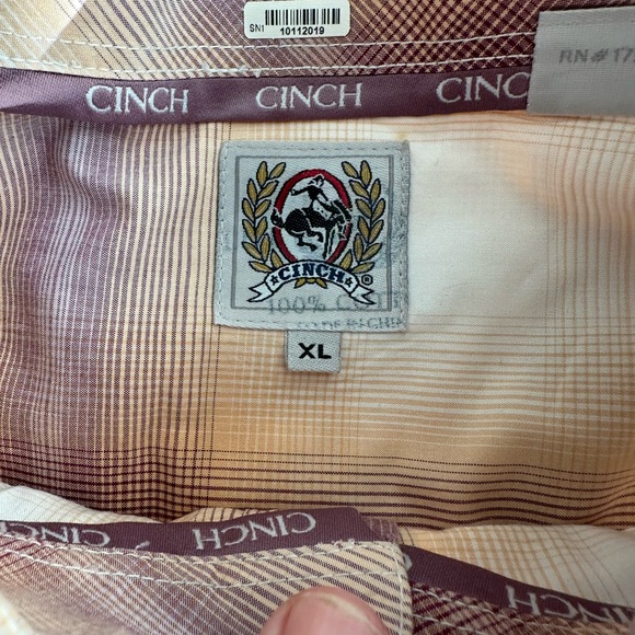 Cinch Long Sleeve Shirt Size XXL - Picture 4 of 5